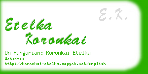 etelka koronkai business card